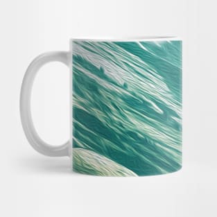 Teal Mountains Oil Effects 1 Mug